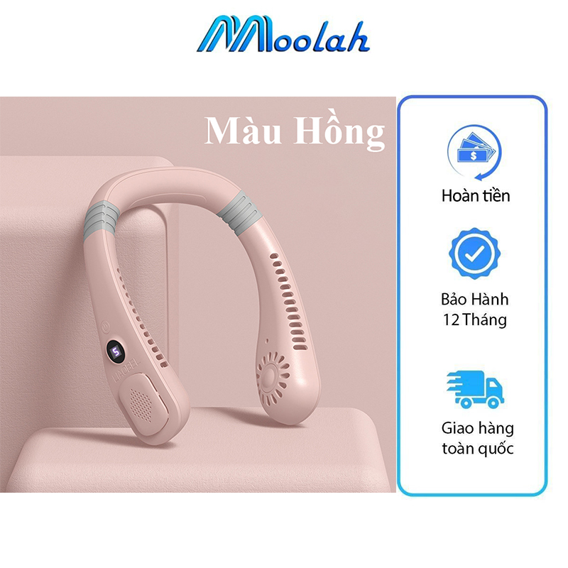 Quạt Mini Đeo Cổ Không Cánh Tích Điện 5 Cấp Độ Màn Hình Đèn Led Quạt Điều Hòa Mini Thiết Kế Gọn Nhẹ Dung Lượng Pin Lớn Thích Hợp Khi Ra Ngoài Thể Dục Thể Thao