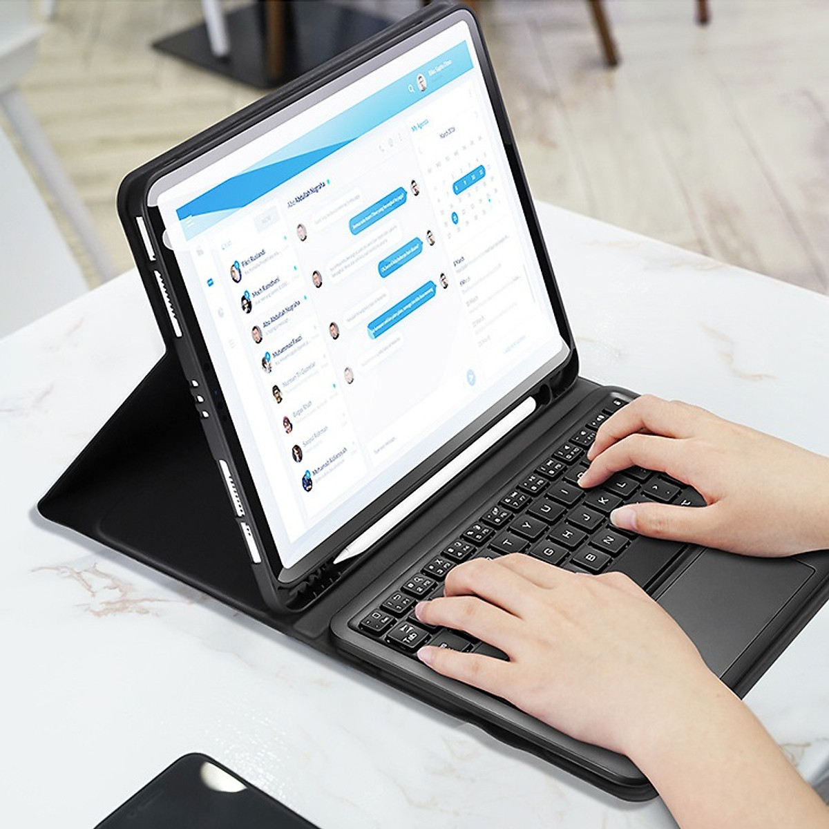 Bao Da Kèm Bàn Phím Cho iPad 10 10.9 inch 2022 , iPad Gen 10 Chính Hãng Dux Ducis Bàn phím kết nối Bluetooth 5.1 có di chuột TrackPad Tiện Lợi - Hàng Chính Hãng