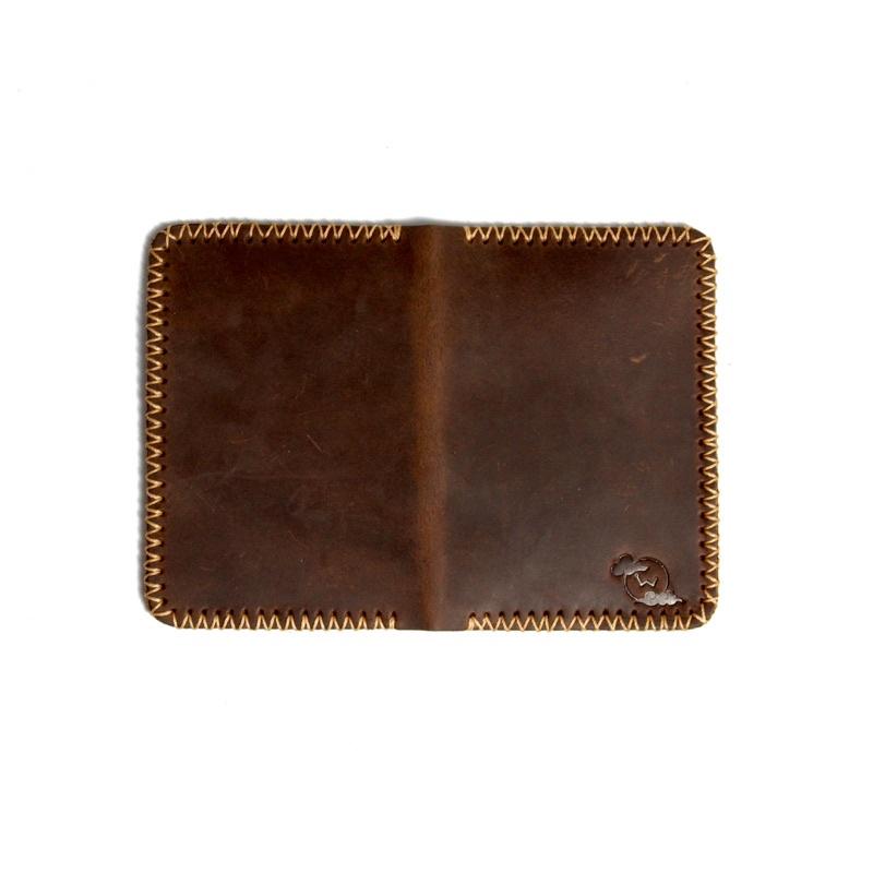 Ví đựng thẻ da bò thật card holder Jai hàng thủ công thương hiệu W