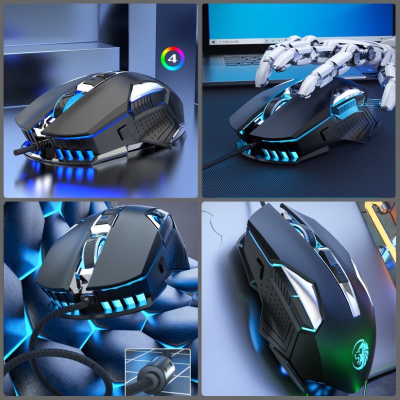 Chuột LED RGB 7200DPI Gaming Macro Mouse C8 cho máy tính Laptop hàng nhập khẩu