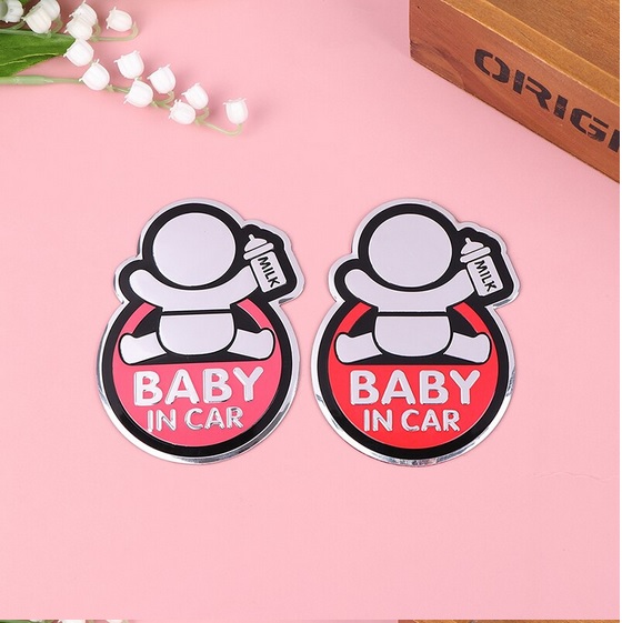 Tem nhôm Baby In Car dán xe ô tô