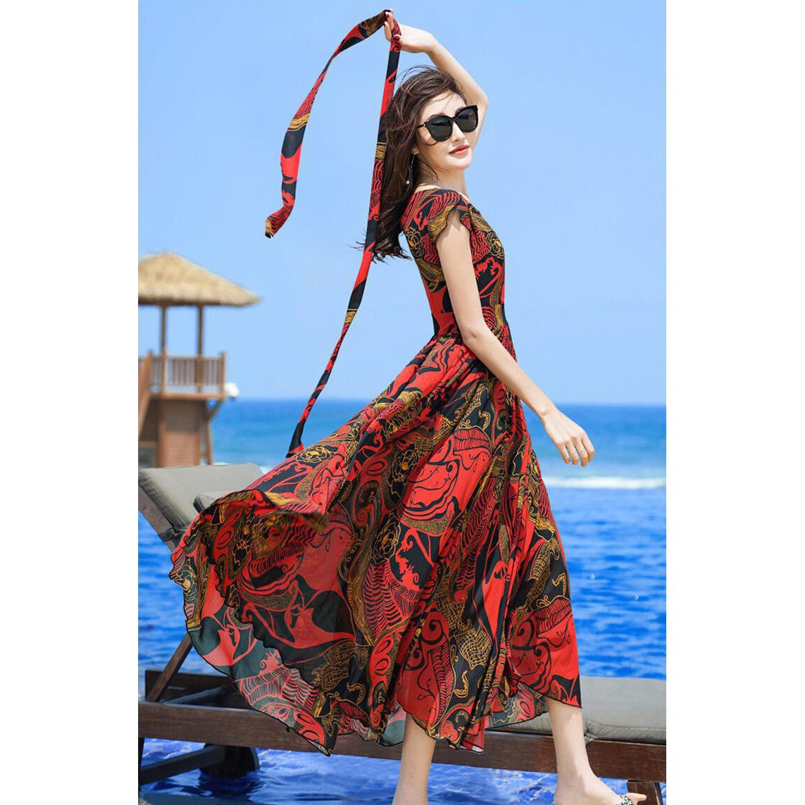 ĐẦM MAXI ĐI BIỂN ĐẸP - K136
