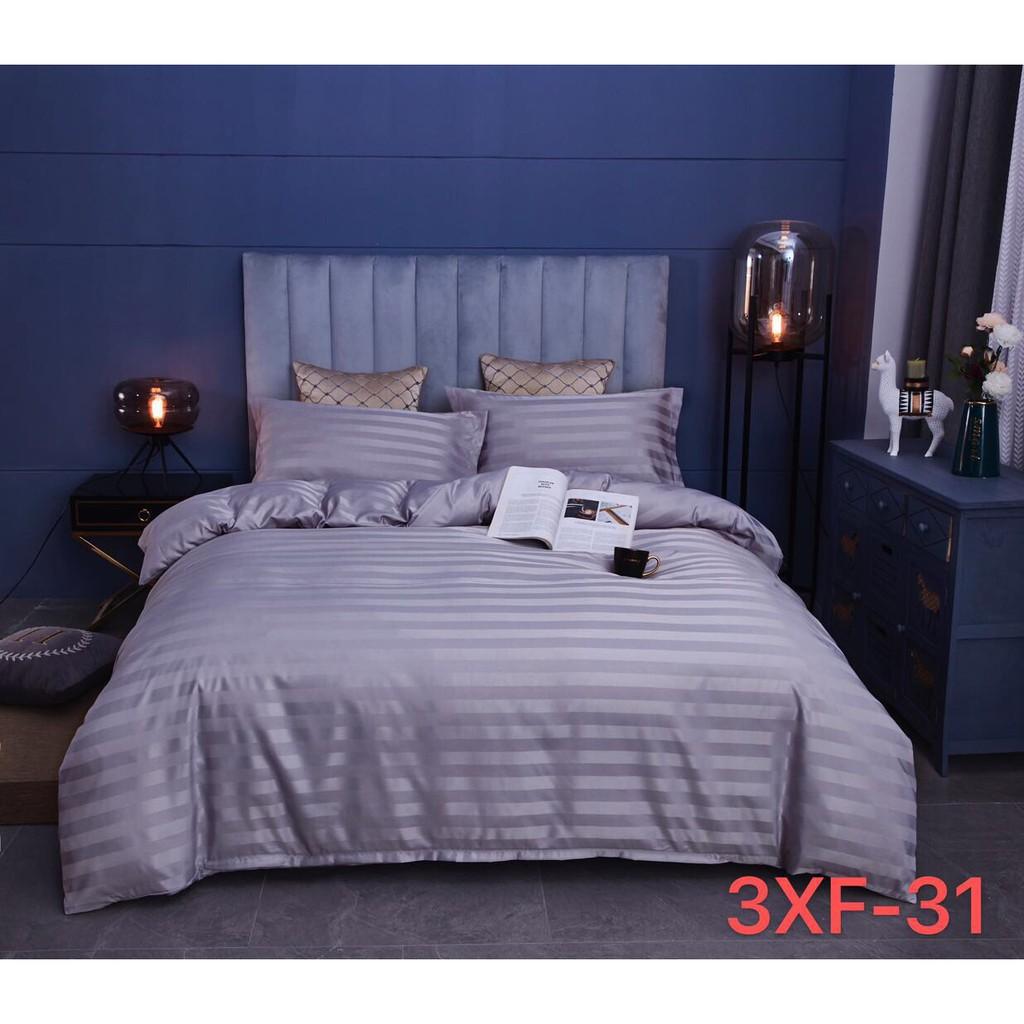 Bộ chăn ga Cotton sọc 3f M2T bedding chăn ga Hàn Quốc đủ màu đủ size miễn phí bo chun