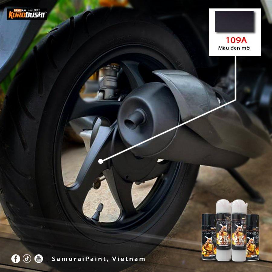 Sơn xịt Samurai Kurobushi - MÀU ĐEN MỜ 109A