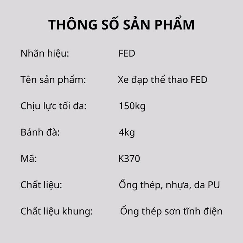 Xe Đạp Tập Thể Dục Trong Nhà Đa Năng FED K370 Cao Cấp Nhập Khẩu