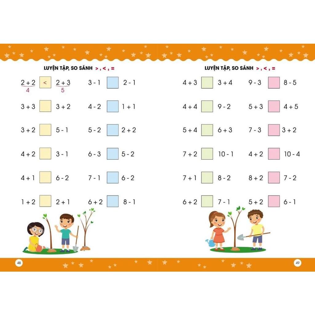 Combo Toán Tư Duy, Tập Đánh Vần, Tập Viết - Hành Trang Cho Bé Chuẩn Bị Vào Lớp 1