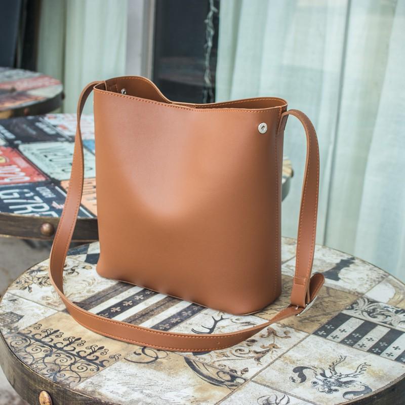 Túi tote da cúc bấm 2 bên vừa a4 - P014