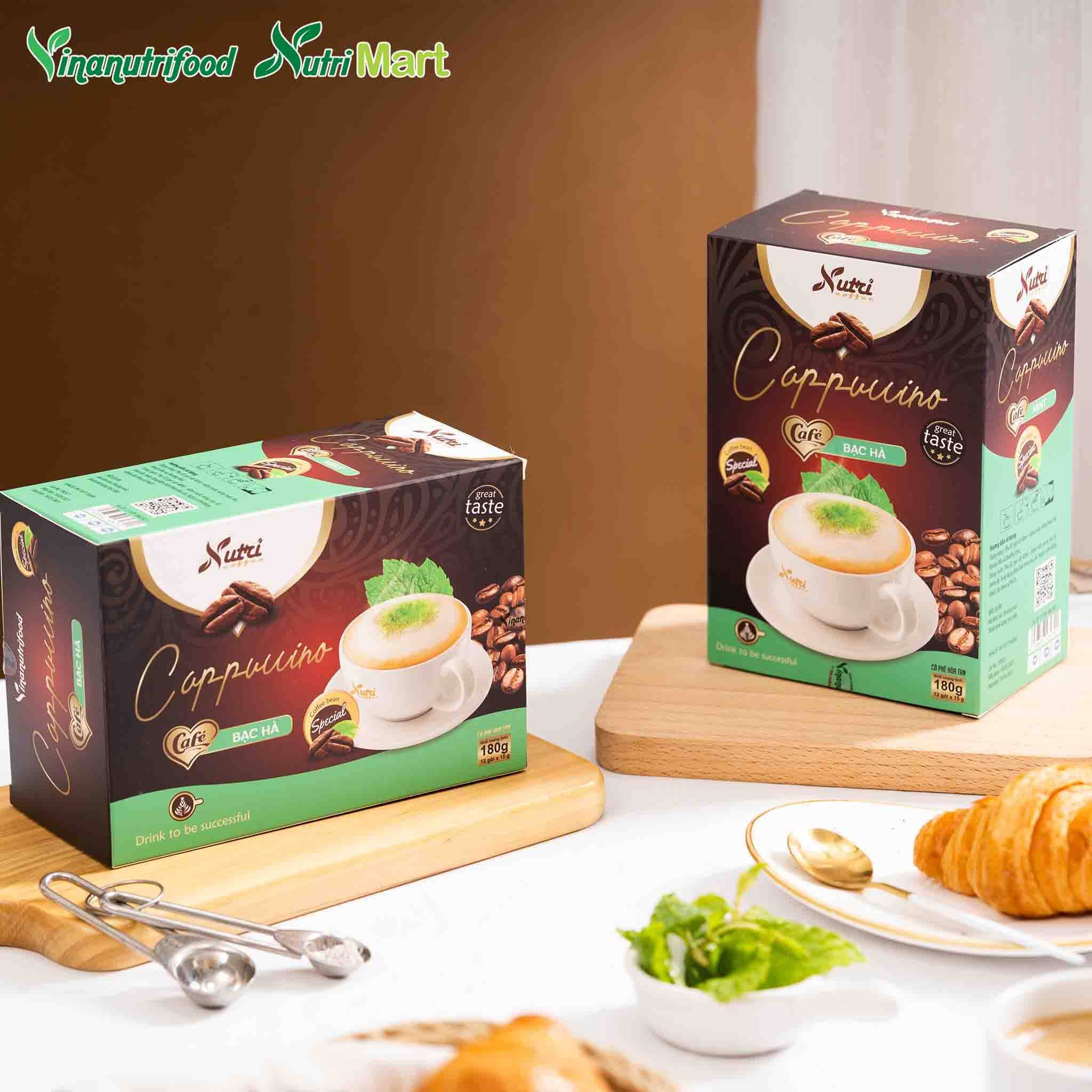 Cà phê hòa tan Capuchino bạc hà Vinanutrifood  đem lại cho người uống hương vị thơm ngon mới lạ