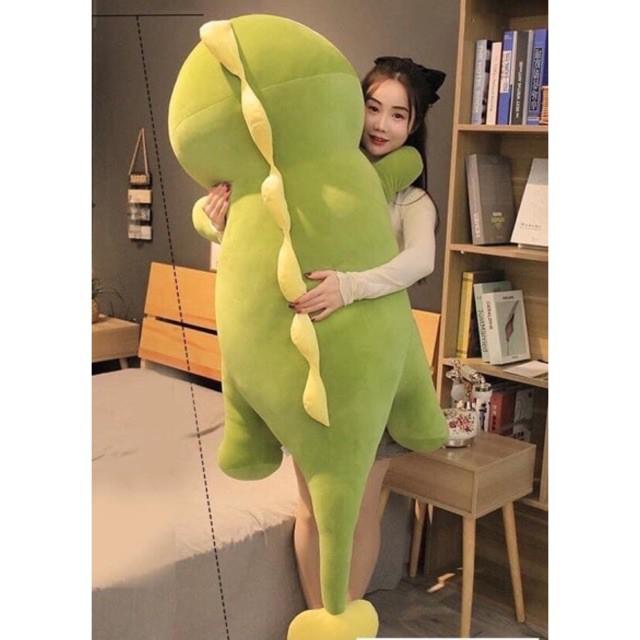 Gấu bông khủng Long mắt lồi đáng yêu size 1m2 - 1m8, Gấu bông to khổng lồ, gối ôm chất liệu 4 chiều siêu mềm