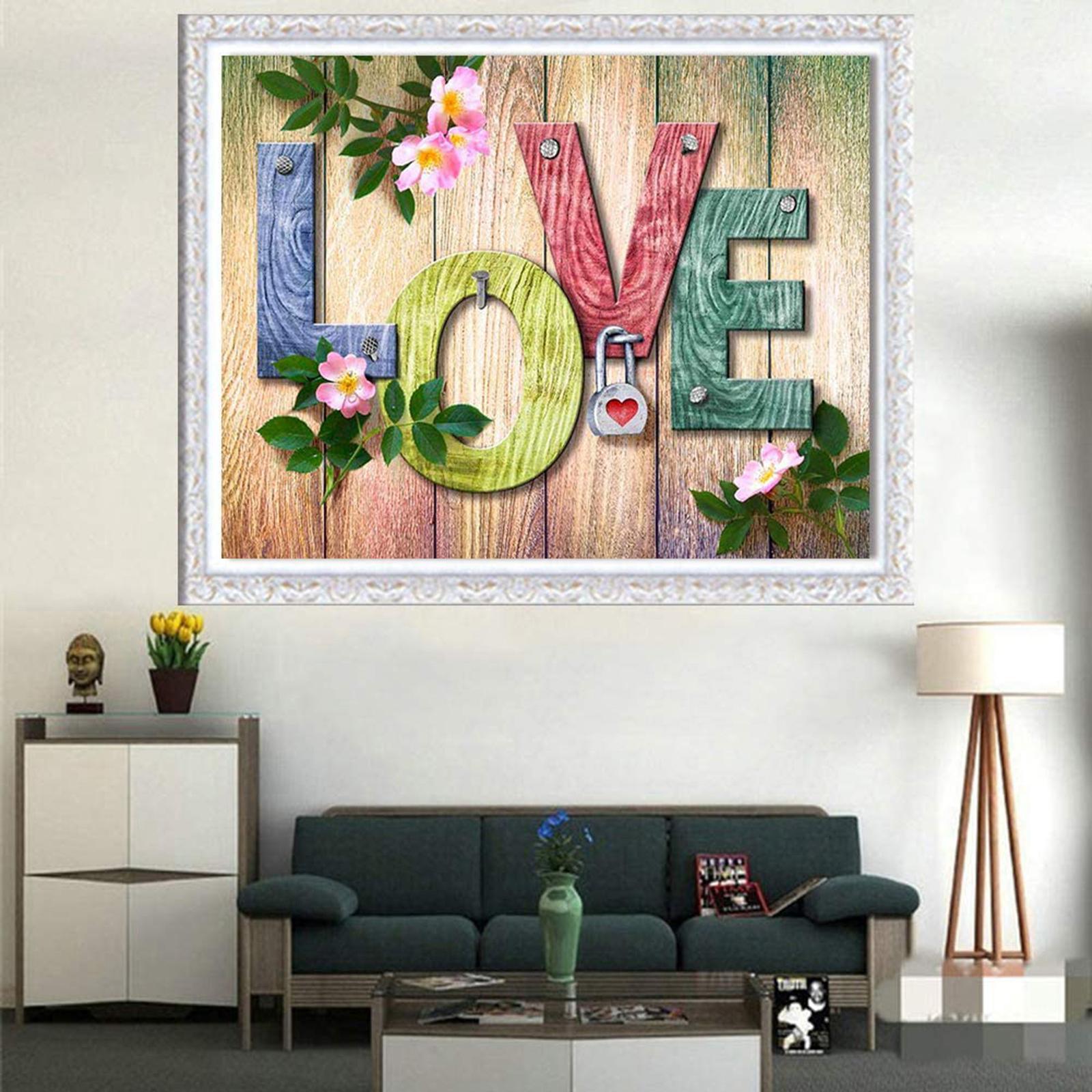DIY 5D Diamond Painting Kits Rhinestone Cross Stitch Decor Home and Love