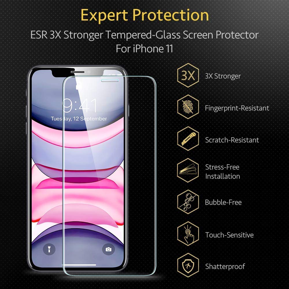 Miếng dán cường lực ESR Cho iPhone 11/ 11 Pro/ 11 Pro Max