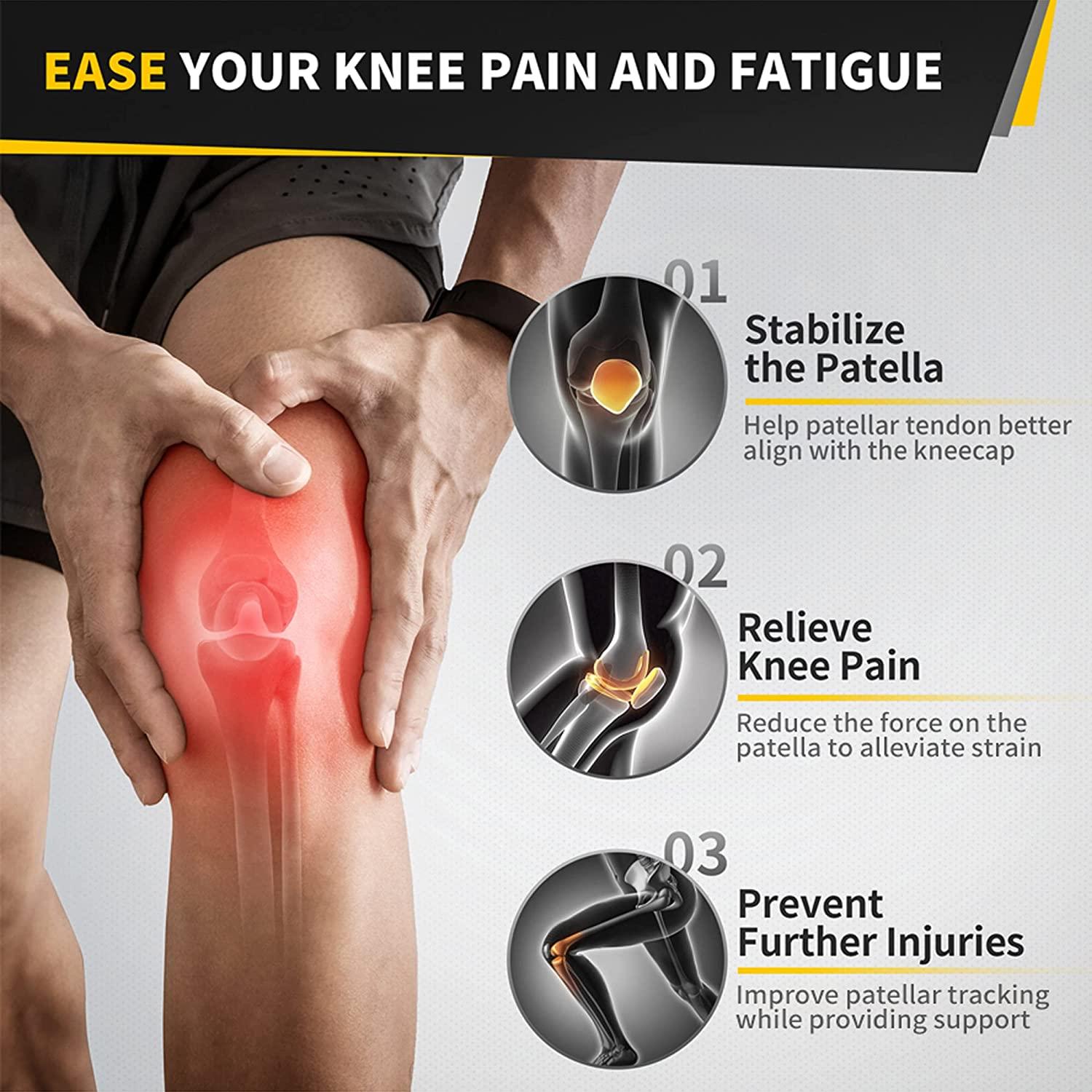 Aolike 1pcs thể thao patella nẹp dây đeo có thể điều chỉnh dây đeo đầu gối hỗ trợ đầu gối bảo vệ bóng chuyền bóng rổ bóng rổ Color: Type A--Silver