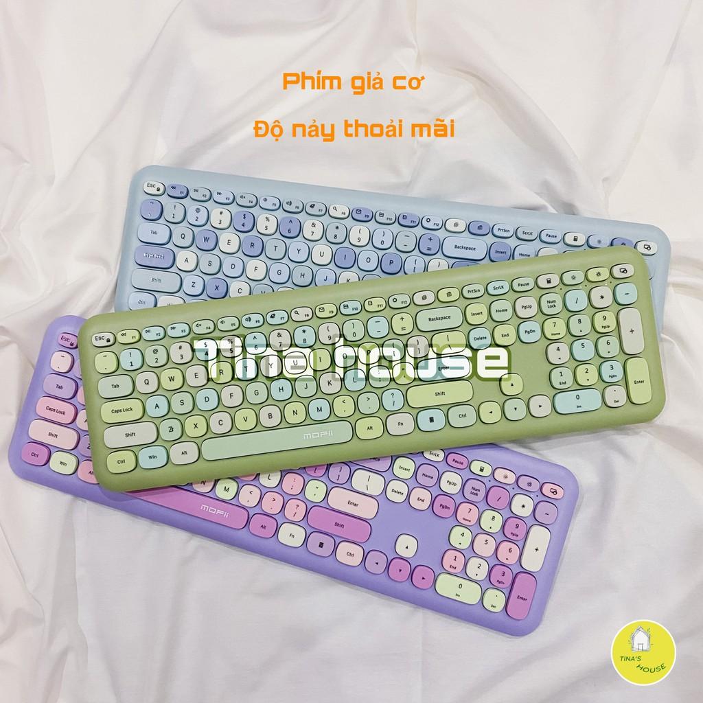 Bộ Bàn Phím Chuột Giả Cơ Không Dây Candy Mofii Dễ Thương 100% layout - Tặng sticker