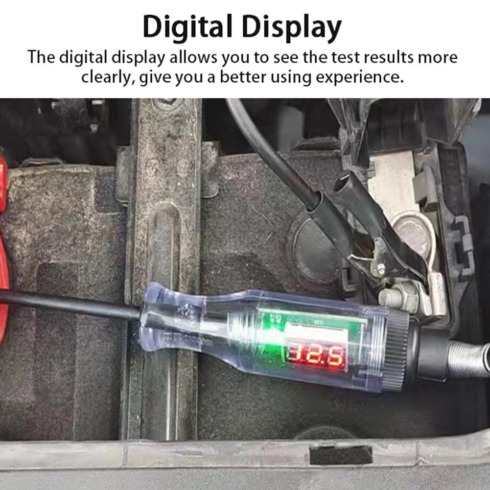 6 V 12 V 24 V Portable Car Automotive Electric Digital Display Circuit Tester Truck Circuit Probe Test Pen Light Tester