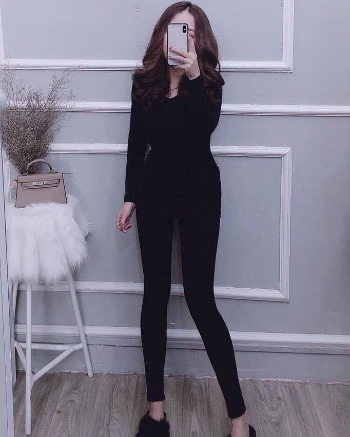 BỘ QUẦN ÁO LEN TĂM GIỮ NHIỆT ÔM BODY CHO NỮ
