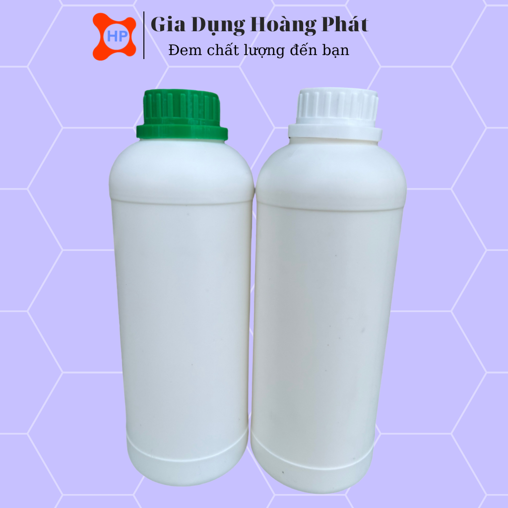 Chai Nhựa HDPE (250ml - 500ml - 1000ml) - Nắp Trắng / Xanh Màu Ngẫu Nhiên + Seal Cao Cấp