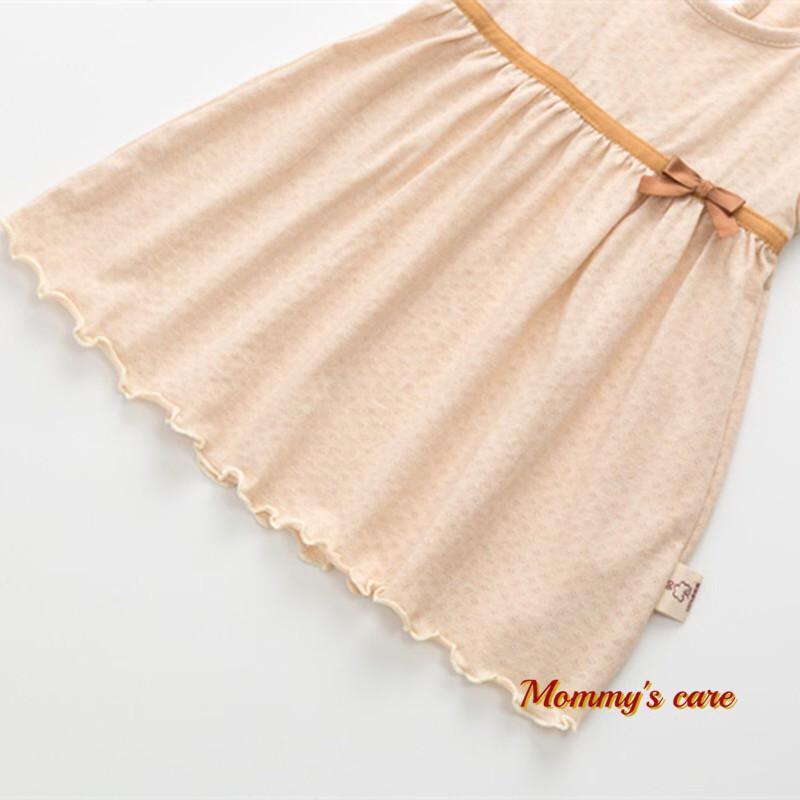 Váy bé gái 0-3 tuổi 100% organic cotton hữu cơ tự nhiên không tẩy nhuộm hóa chất mềm mát an toàn cho bé