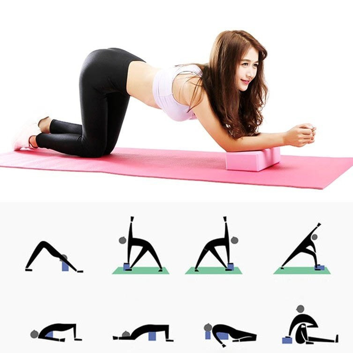 Gạch Tập Yoga Chọn Màu Chính Hãng Amalife Cao Cấp – Gối Tập Yoga Gạch Yoga Loại Nặng