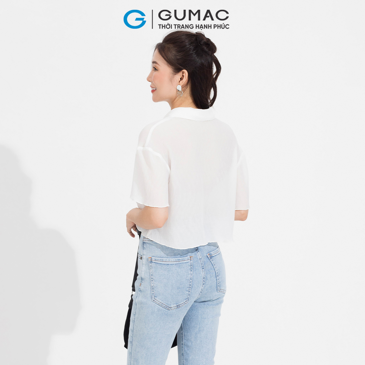 Áo kiểu dập ly GUMAC AD05016