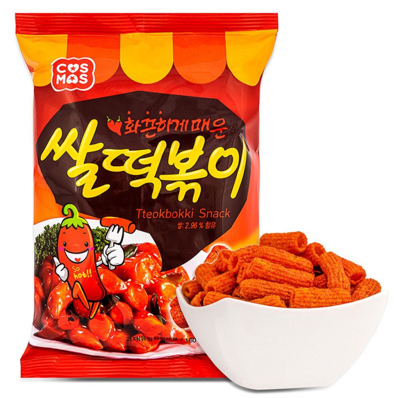 Snack Tteobokki vị Cay Ngọt Cosmos giòn rụm gói 110gr