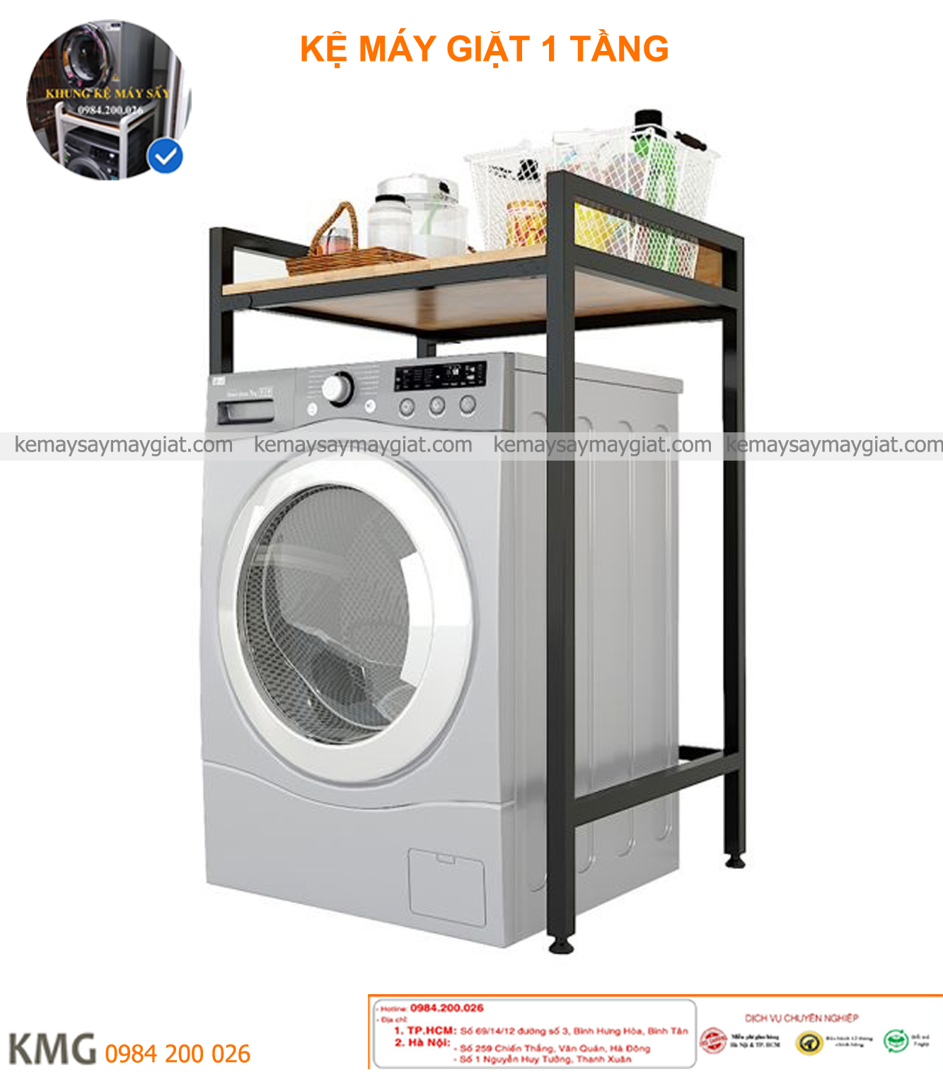 Kệ máy giặt 1 tầng - Giá kệ thông minh đa năng tiện dụng, sắp xếp đồ gọn gàng, tối ưu không gian phòng tắm, nhà bếp, ban công