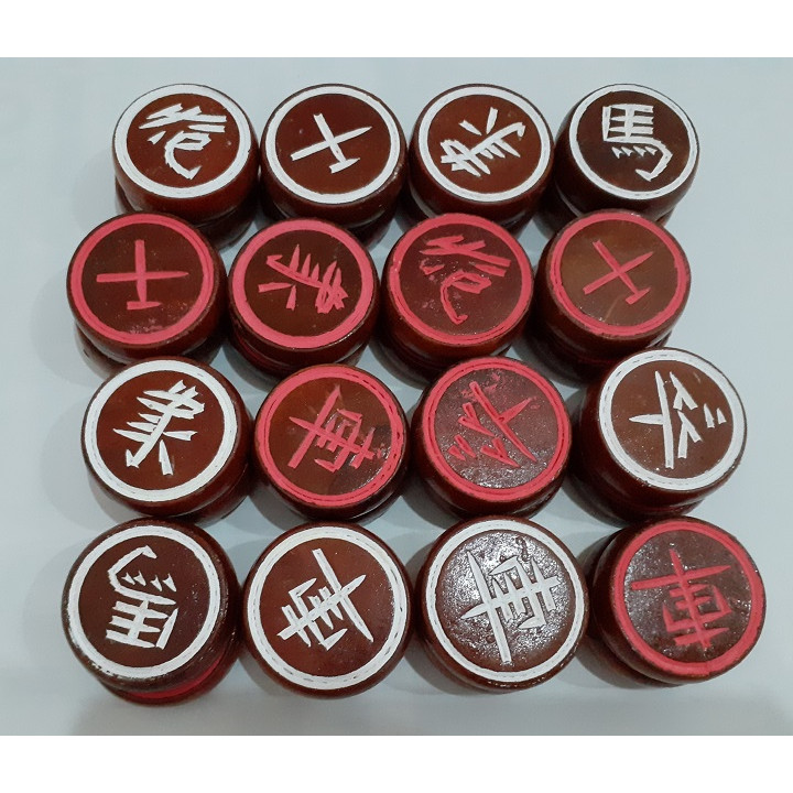 Bộ quân cờ gỗ nhãn 3,5cm x 1,2cm- 2 mặt