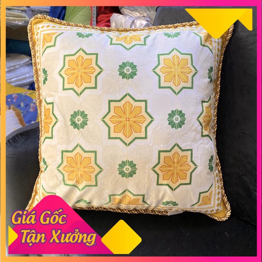 Gối Tựa Lưng Gối Tựa Sofa, Gối Vuông Trang Trí Hoa Văn Hiện Đại Kích Thước 45x45cm