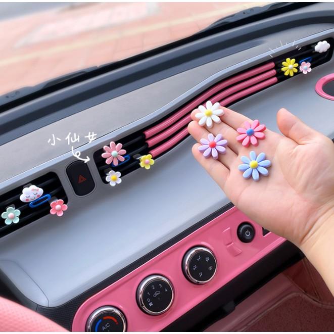 Set 3 bông CÚC họa mi tặng sáp thơm cài cửa gió ô tô - Hoàng Đông Shop