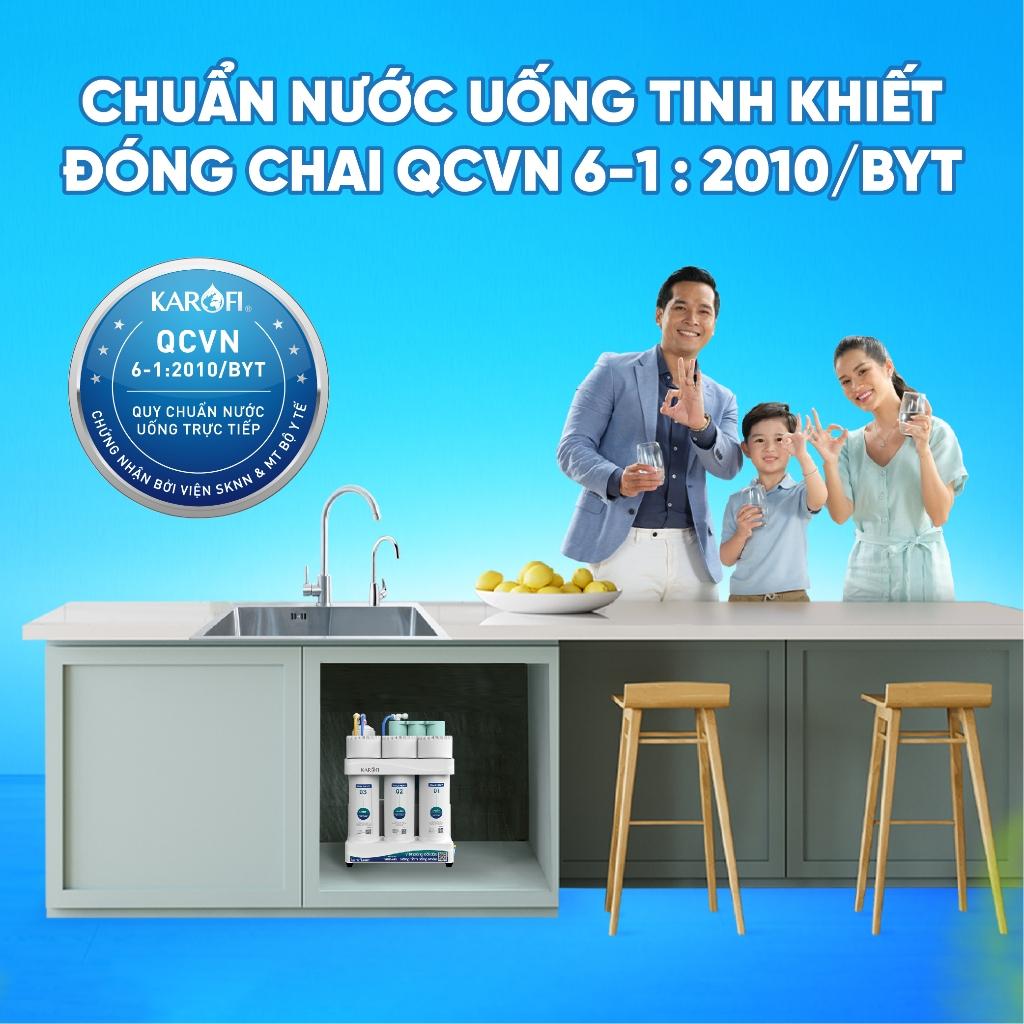 [TẶNG BỘ LÕI] Máy lọc nước để gầm 10 lõi KAROFI KAQ-U05 Pro - RO Mỹ 100GPD, Lõi Smax Pro V, HP 6.0 - Miễn phí giao lắp - Hàng Chính Hãng