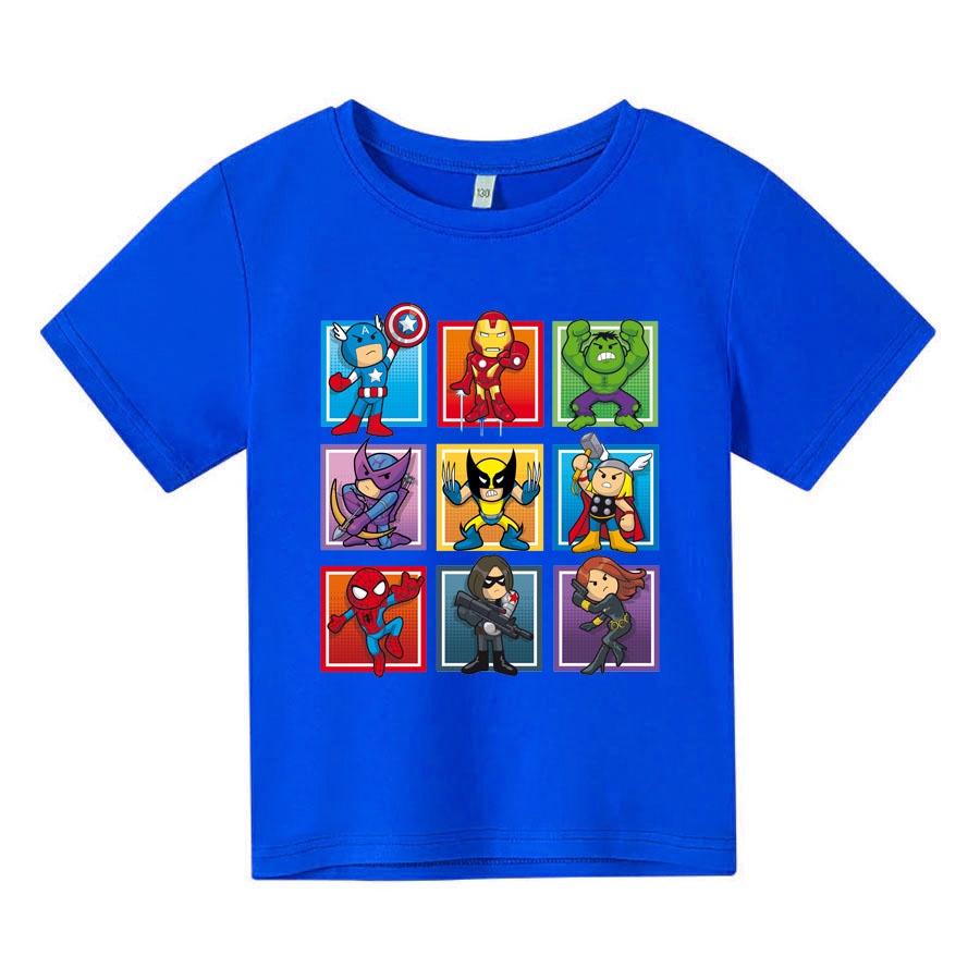 Áo thun trẻ em MARVEL CHIBI 2, 4 màu, có size người lớn, Anam Store