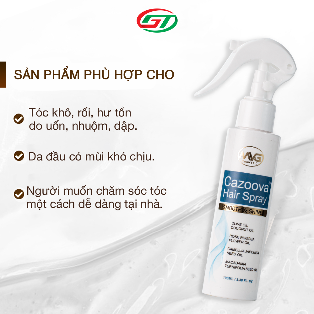 Xịt dưỡng tóc phục hồi hư tổn hương nước hoa Cazoova Hair Spray 100ml