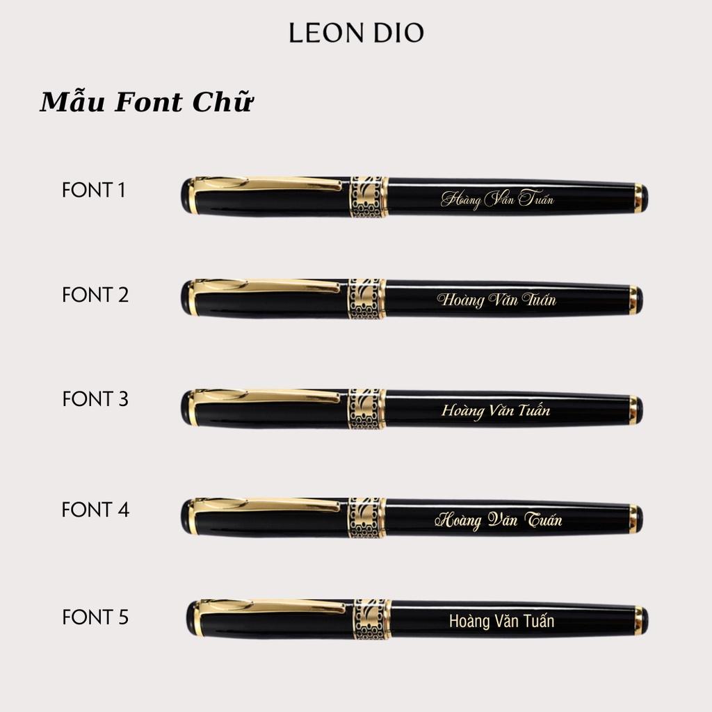 Bút Ký Tên, Viết Kí Dạ Bi Khắc Chữ Theo Yêu Cầu Leon Dio Primal Hive Black LD041R - Ngòi 0.5mm, Quà Tặng Cao Cấp