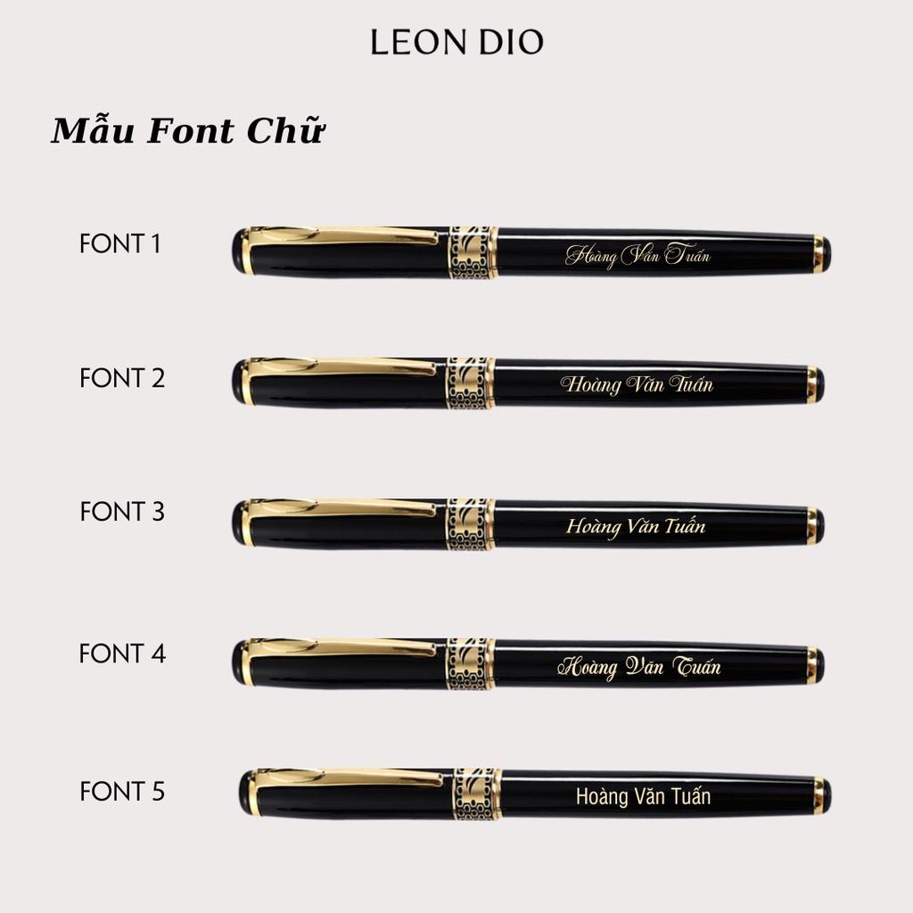 Bút Ký Tên, Viết Kí Dạ Bi Khắc Chữ Theo Yêu Cầu Leon Dio Primal Hive Black LD041R - Ngòi 0.5mm, Quà Tặng Cao Cấp - Đỏ