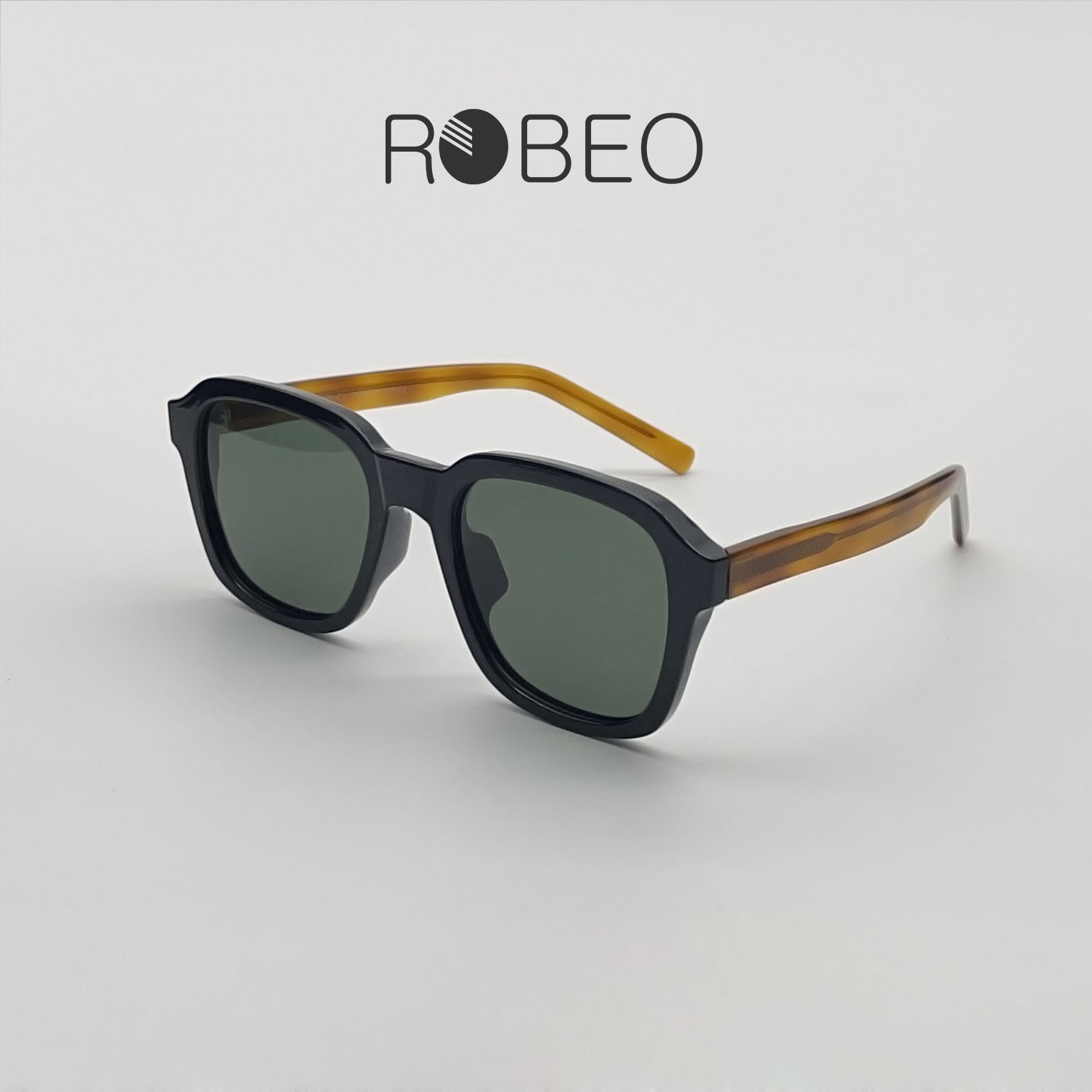 Kính mát vuông nam nữ ROBEO - R0424 , phong cách cổ điển mắt chống tia uv - Fullbox
