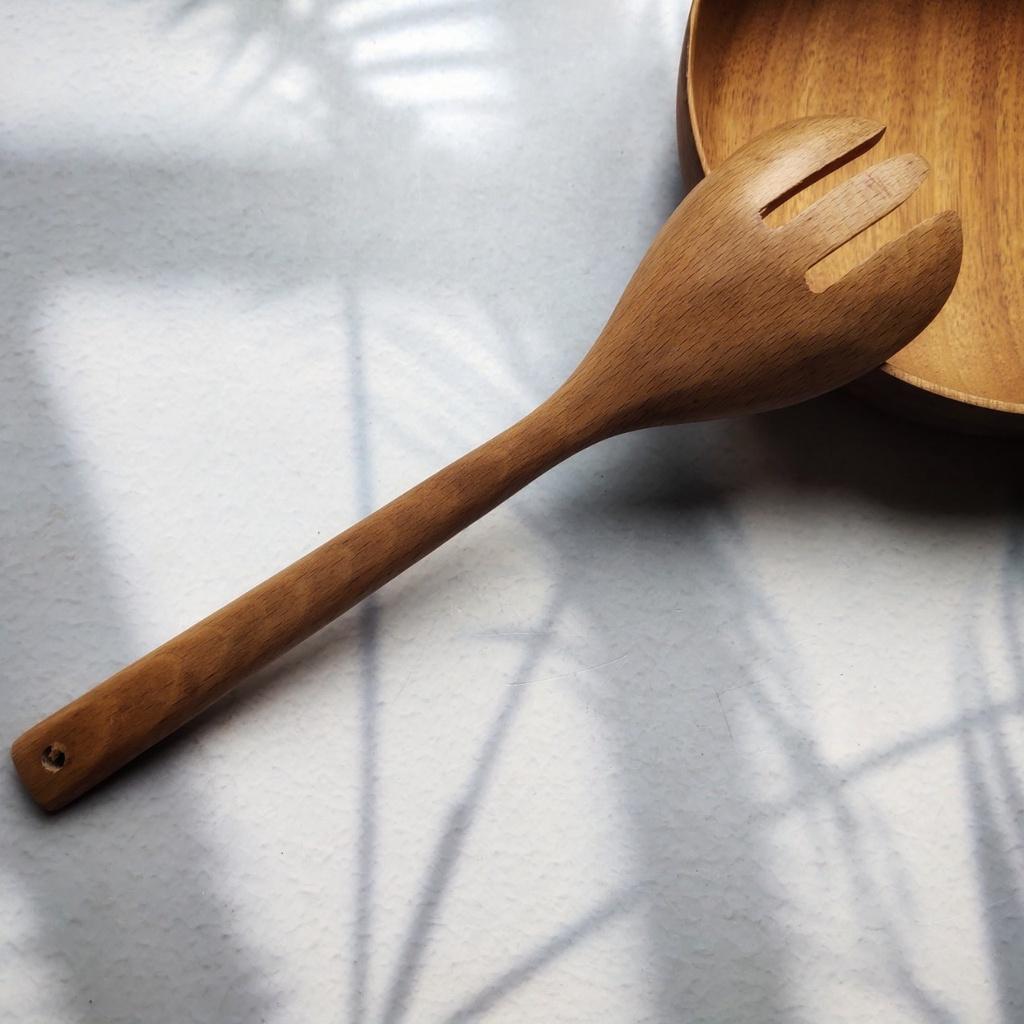 Thìa Trộn Salad Gỗ Beech, Thìa Gỗ An Toàn