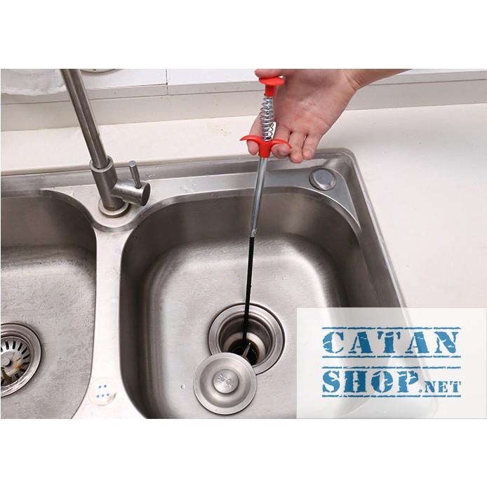 Dây thông cống, dây lấy rác ngăn nghẹt cống, dụng cụ thông cống móc rác lò xò đa năng GD385-DTCong