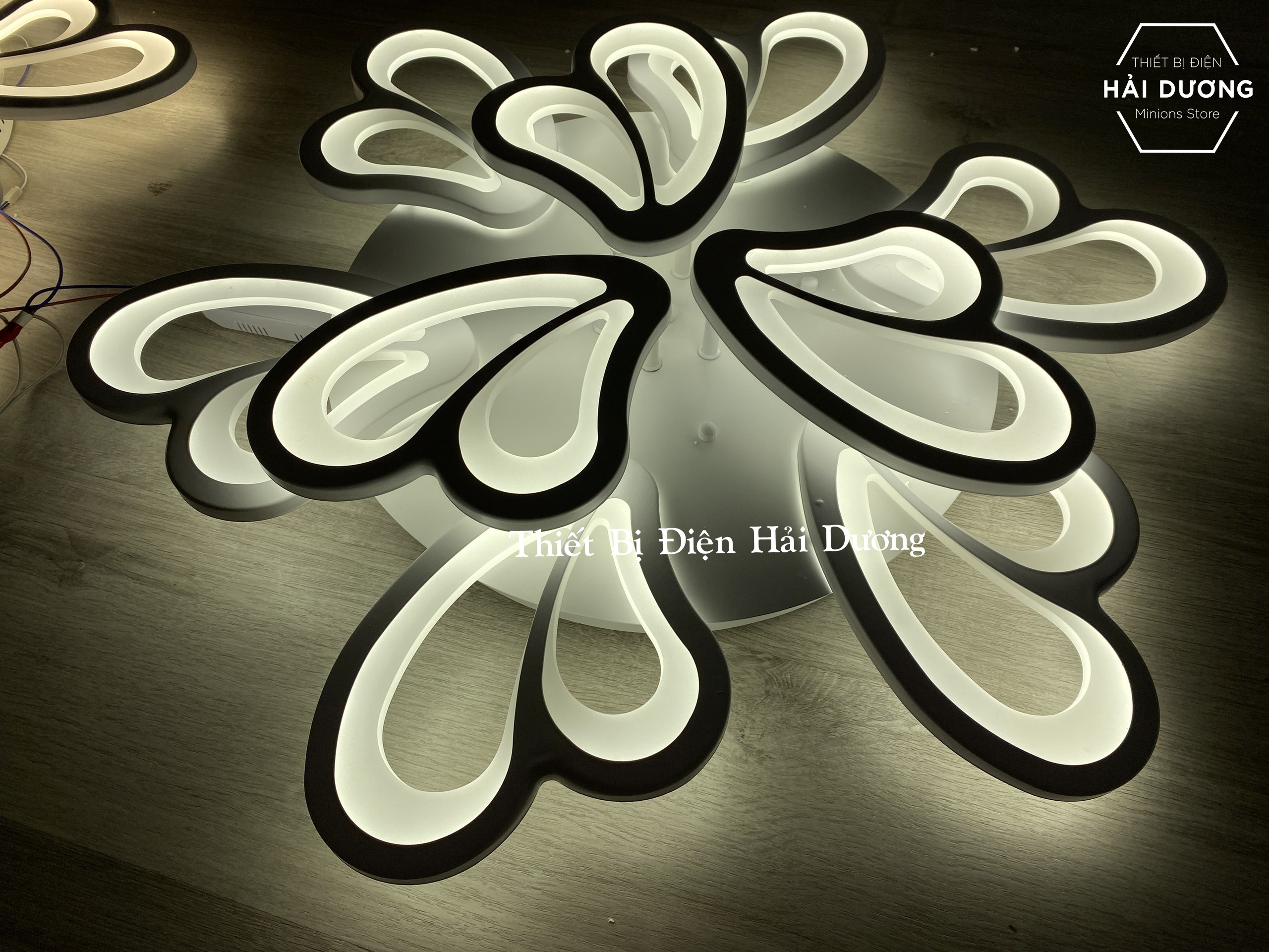 Đèn Ốp Trần Decor 9 Cánh Bướm NT020 - 3 Chế Độ Ánh Sáng - Tăng Giảm Ánh Sáng - Điều Khiển Từ Xa - Kết Nối Điện Thoại