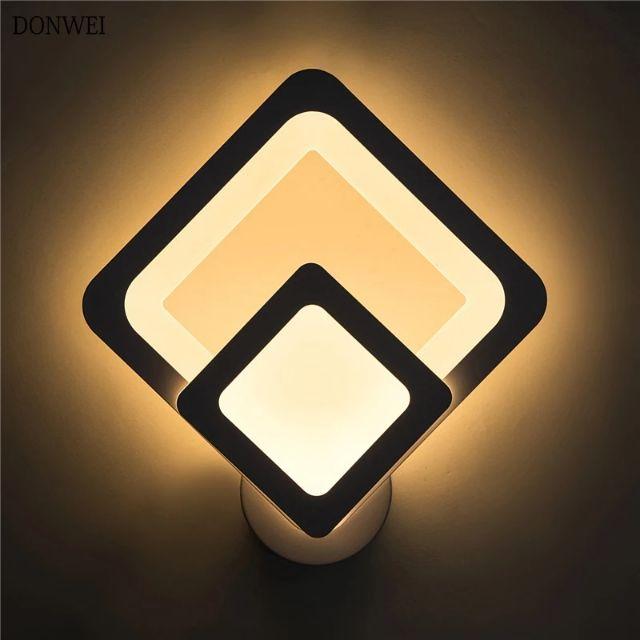 Đèn tường led cao cấp hiện đại hình vuông kép