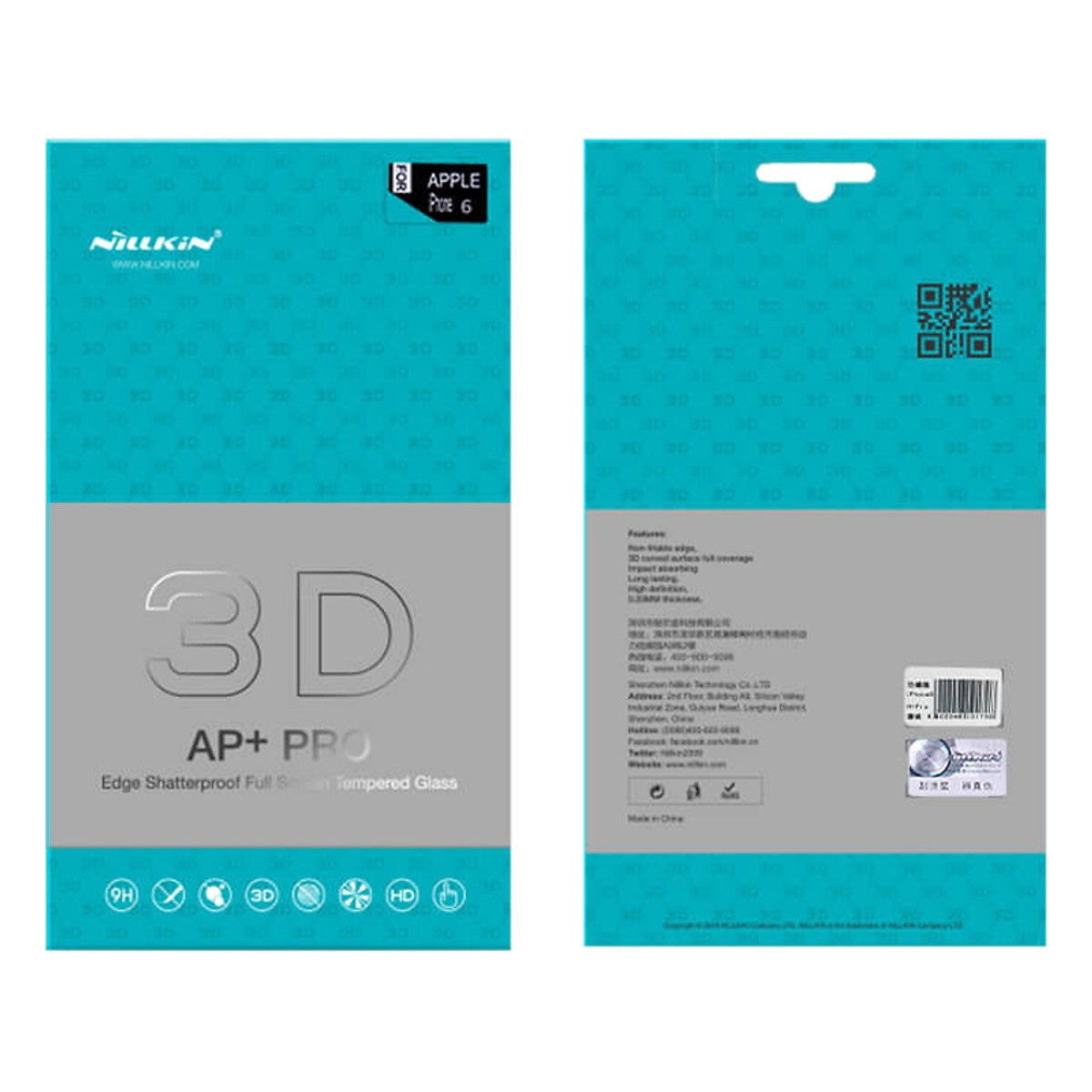 Miếng dán kính cường lực 3D cho iPhone 7 / iPhone 8 / iPhone SE 2020 hiệu Nillkin AP+ Pro công nghệ thủy tinh ACC Nhật Bản, độ cứng 9H, phũ Nano - Hàng chính hãng