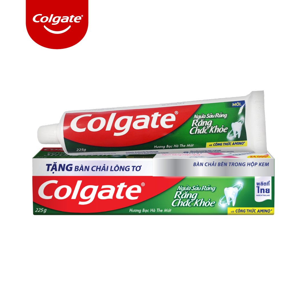 Kem đánh răng Colgate ngừa sâu răng tối đa 225g tặng bàn chải