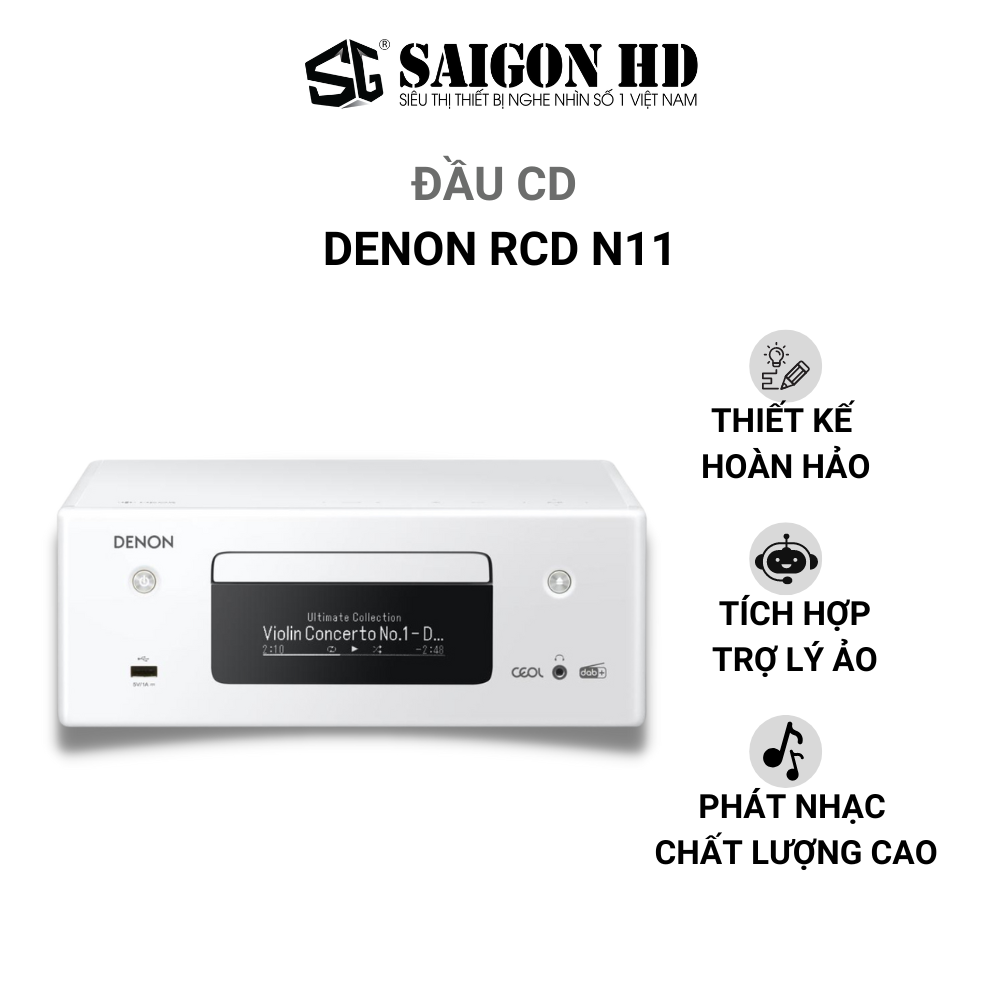 Dàn âm thanh nghe nhạc mini DENON RCD N11 - BW 606S2 - Hàng chính hãng, giá tốt