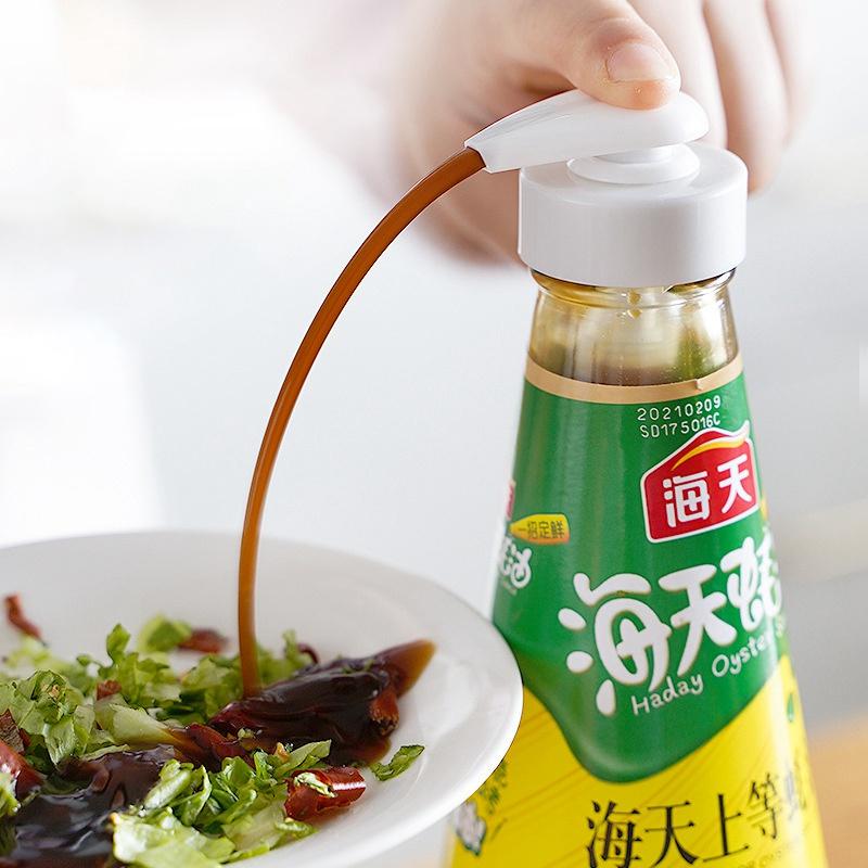 Oyster Sauce Bottle Pump Seasoning Sauce Nozzle Pressure Kitchen Essentials