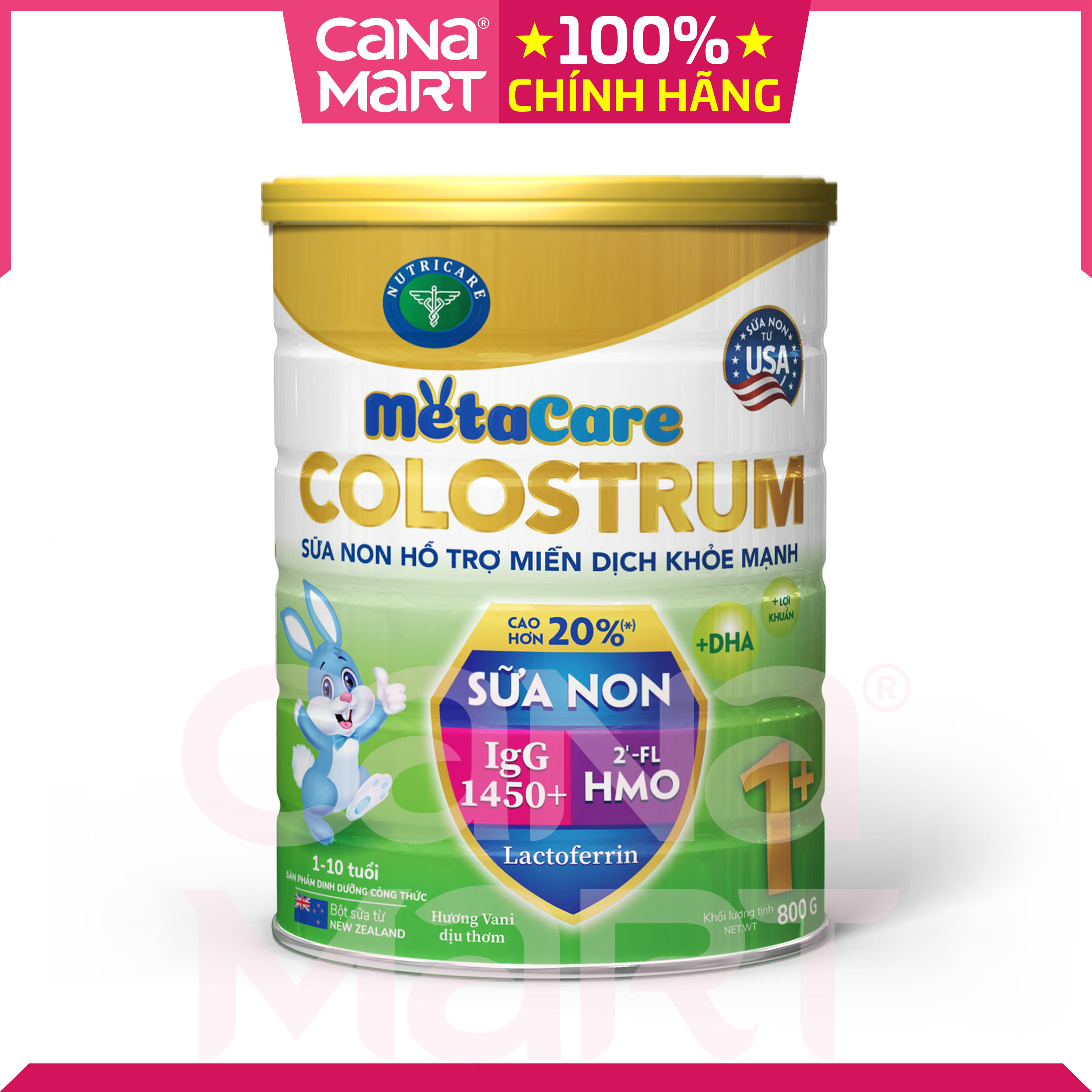 Sữa non Metacare Colostrum 1+ giúp trẻ tăng cường miễn dịch (800g)