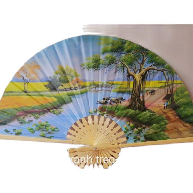 Quạt tranh treo tường vẽ tay. Quà tặng Tân gia, khai trương, Sinh nhật, quà cưới. Quà tặng thầy cô 20/11, Quà 8/3, tết