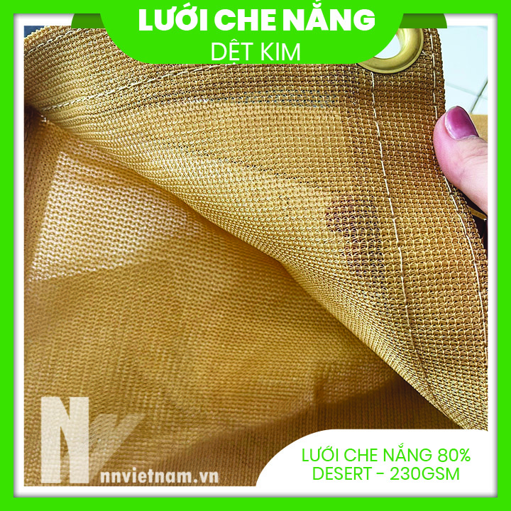 LƯỚI CHE NẮNG - MAY VIỀN, KHUY - MÀU KEM