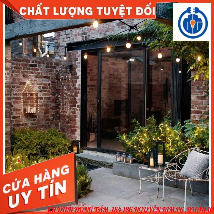 Bộ Dây Thả Ngoài Trời 5m 10 đuôi + kèm bóng 3w- Dây đèn LED thả ngoài trời chống nước - đèn trang trí cafe nhà hàng