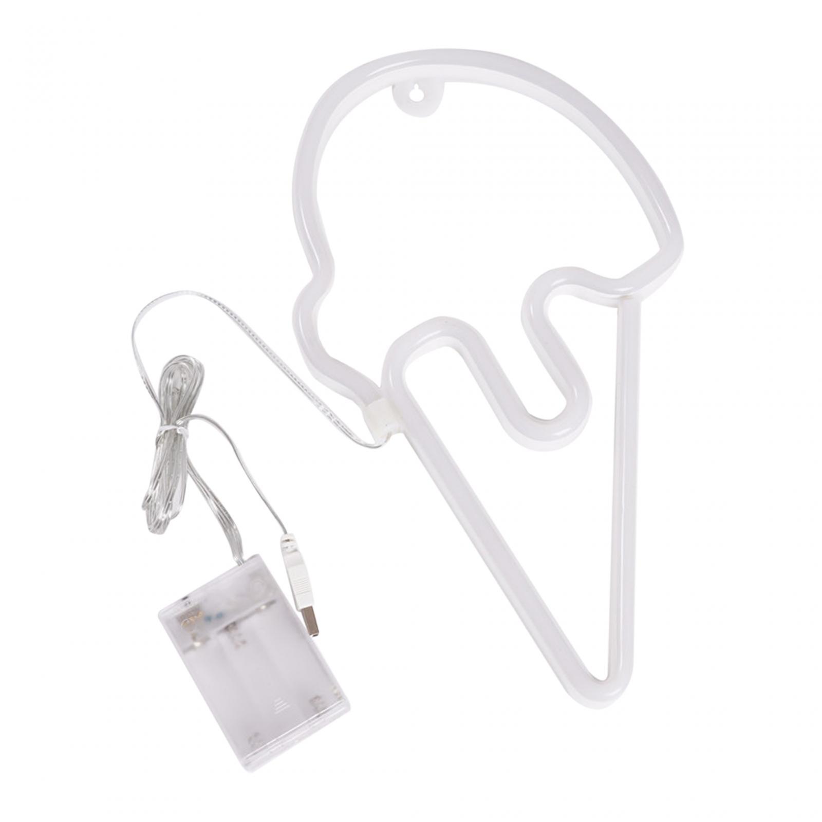 Ice Cream Neon Home Portable Night Light Lightweight Atmospheric Lamp Led Lamp for Indoor Party Bedroom