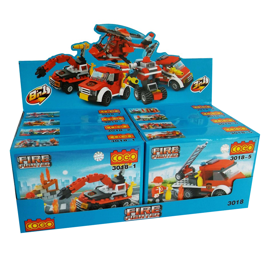 Mô Hình Cogo Các Loại Phương Tiện Cứu Hỏa 3018