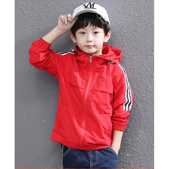 Áo khoác bé trai bé gái áo dù 2 lớp size đại Hàn Quốc cute từ 5 đến 14 tuổi D502