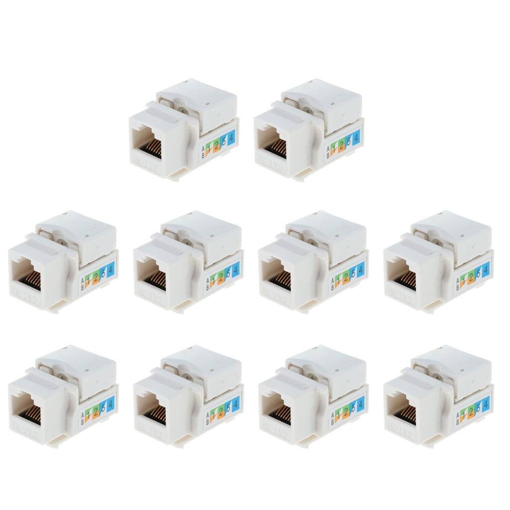 5x10pcs Jack Module Network Connector Module-White